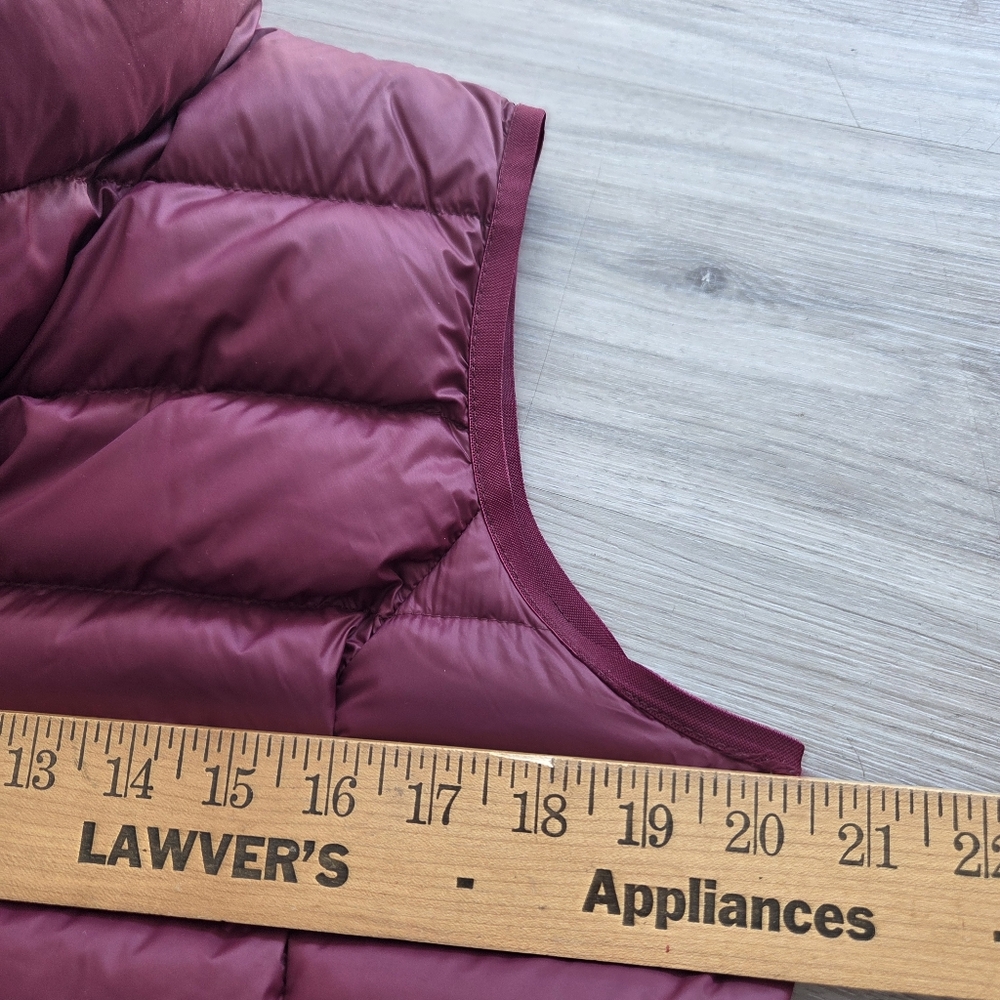 Eddie Bauer EB650 Goose Down Vest Quilted Puffer Maroon Size L - Picture 11 of 12